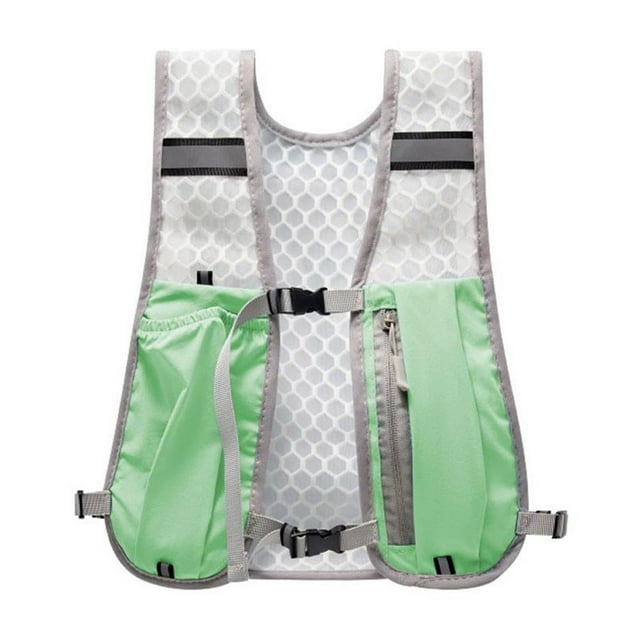 Gilet de Course, avec Support pour Téléphone, Gilet de Rangement Imperméable en Nylon pour Bouteille d'Eau de Course, Réfléchissant