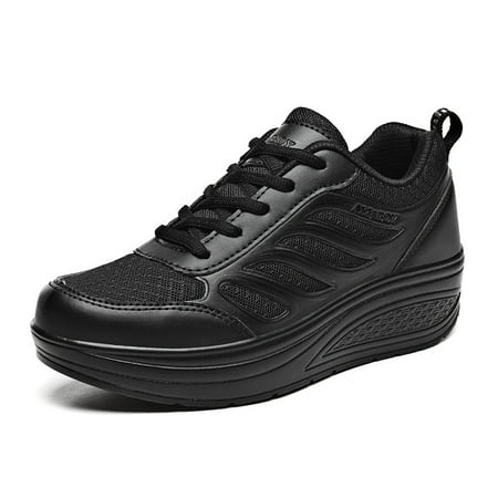 Women s Ladies Fashion Mixed Color Mesh Flat Run Sport Sneakers Casual Shoes