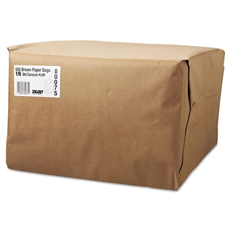 General 1/6 BBL Paper Grocery Bag 52lb Kraft Standard 12 x 7 x 17 500 bags SK1652