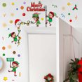 thumbnail image 2 of Christmas Wall Stickers, Kids Door Frame Decoration, Colorful English Ribbon Holiday Wall Decals for Living Room Bedroom Dining Room, Removable PVC Material, Easy Peel and Stick Application, 2 of 7