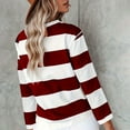 thumbnail image 4 of Womens Tops Long Sleeve Shirts T Shirts Crew Neck Shirts Basic Tee Comfy Striped Printed Tops Blouse Blouses For Women, 4 of 5