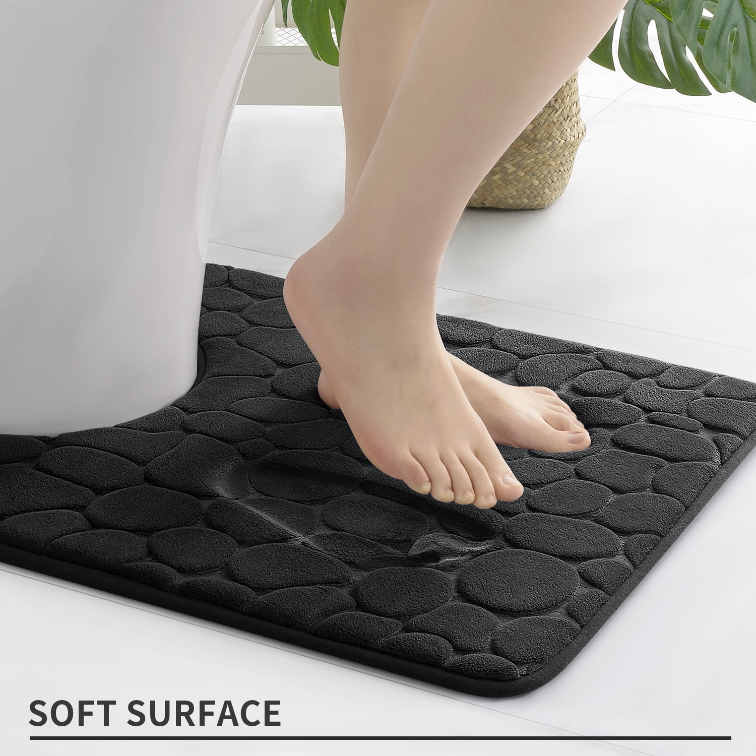 ChakmeOne Bath Mats for Bathroom Floor, Bath Mat for Tub Non Slip - 3 Pieces Super Soft Absorbent Memory Foam Bathroom Rug Set for Shower Tub and Home Decor Accessories