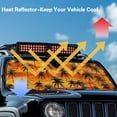 thumbnail image 4 of HUIACONG Sun Shade Windshield for Jeep Wrangler JK JKU JL JLU1997-2024,Window Sun Visor for UV Rays & Heat Protection, Orange Coconut Tree Windshield Sunshade, 4 of 6