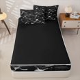 thumbnail image 4 of Homewish Kids Ice Hockey Zipper Twin Comforter Sets with Fitted Sheet and 2 Pillowcases For Boys,Sports Theme Zipper Bedding Set,Black Gray,Black Reversible,4 Pieces, 4 of 7