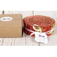 thumbnail image 5 of Soimoi 40Pcs Batik Print Precut Fabrics Strips Roll Up 1.5x42inches Cotton Jelly Rolls For Quilting - Red, 5 of 9