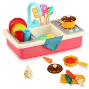 Zoetime Classic Play Kitchen Toys Toddler Kitchen Playset  Sink Cooking Little Chef