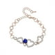 thumbnail image 1 of Pulsera de cadena ajustable con patrón de corazón ahuecado con diamantes de imitación de aleación para mujer, joyería, 1 of 5