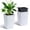 White, variant on TEQIN Self Watering Planter Set Of 2, 16" Tall Square Indoor Outdoor Plastic Planter With Water Level Indicator,Flower Pot Planter With Water Reservoir, Prevents Root Rot