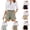 25# Light Blue, variant on Cotton Linen High Waist Shorts for Women 2026 Casual Button Fly Shorts with Pockets Comfy Summer Shorts Royal Blue XXL