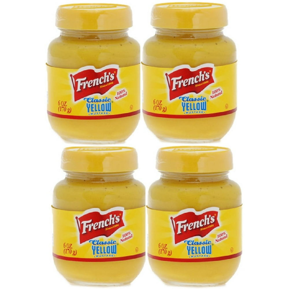 Frenchs Classic Yellow Mustard 6 oz (Pack of 4)