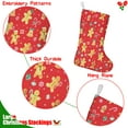 thumbnail image 5 of Christmas Stockings,Red Christmas Gingerbread Man Pattern Stockings Christmas,14.8'' Xmas Stockings,Christmas Party Favors,Christmas Party Decorations,Christmas Stockings Personalized, 5 of 5
