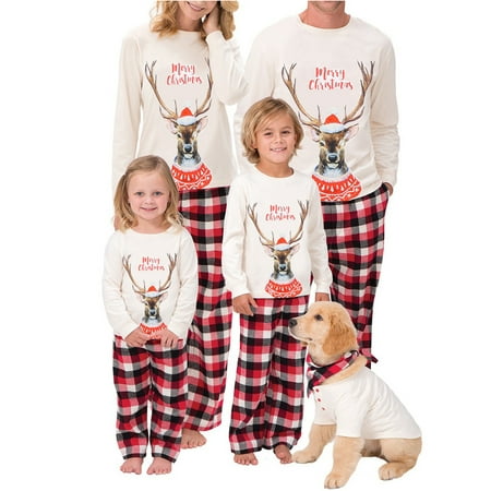 

AMILIEe Family Christmas Pajamas Sets for Parent-Child Sleepsuit Nightwear