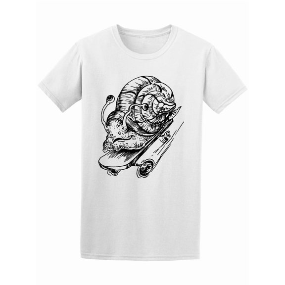 Grunge Snail On A Skateboard Tee Men's -Image by Shutterstock
