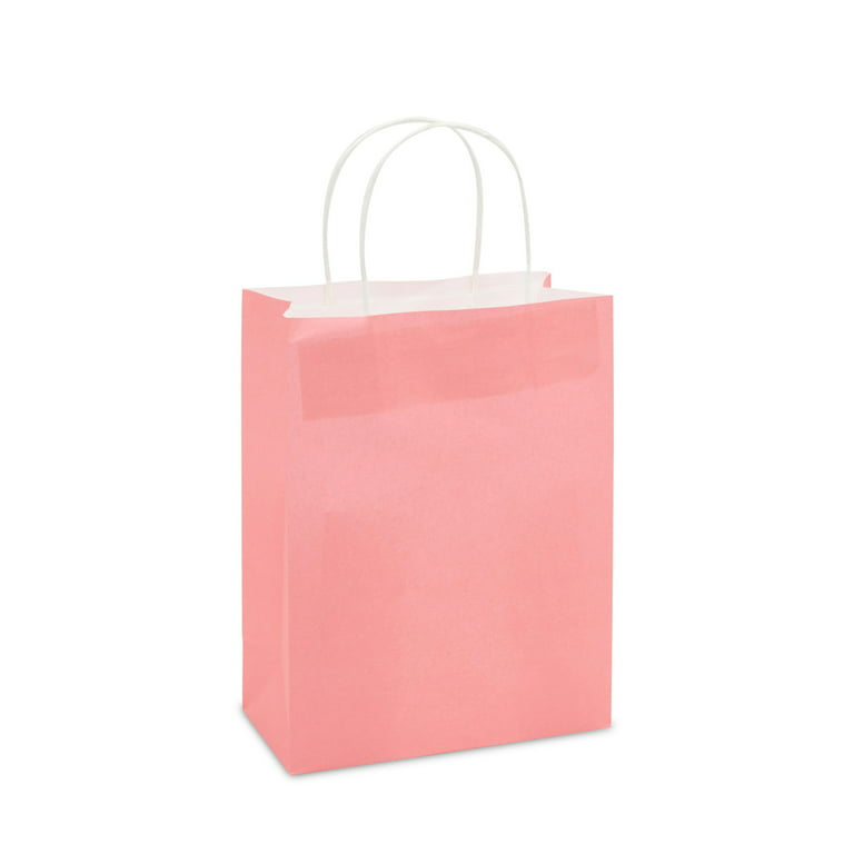 Narrow Medium Pastel Pink Gift Bag