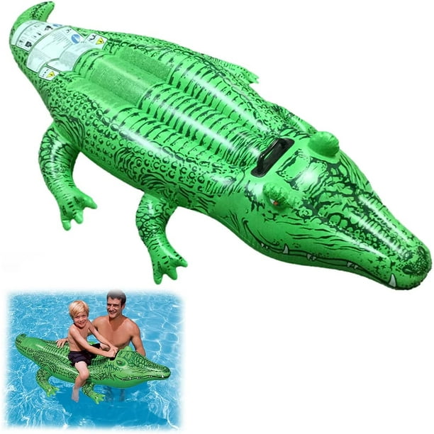 Cocodrilo flotante inflable, Piscina inflable de cocodrilos, Boya inflable de cocodrilo, Gran paseo de cocodrilo en boya, Juguete inflable de cocodrilo,