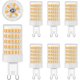 thumbnail image 1 of 6pcs G9 LED 10W,Warm White 2700K Incandescent Equivalence 80W 900LM G9 Bulbs AC 220V Bright 360Wide Beam Angle 86*2835 SMD Non Dimmable[Energy Class F, 1 of 5