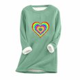 thumbnail image 1 of Birdeem Womens Large Loose Raglan Top Thickened and Velvet Lamb Wool Warm Underlay, 1 of 1