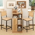 thumbnail image 4 of Patiojoy 3-Pcs Kitchen Table & Chairs Set High Top Bar Table with 2 Stools Storage Adjustable Shelf, 4 of 9