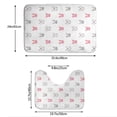 thumbnail image 3 of Xecao Girl Rabbit 2-Piece Vintage Seamless Anti-Skid Mat Set, featuring a stylish pattern for a safe and elegant toilet rug experience, 3 of 6