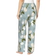 thumbnail image 3 of Pajama Pants Women, Tulips Flowers Blue Sweatpants Soft Sleep Lounge Pants, Casual PJ Bottoms Pants with Pockets, 3 of 5