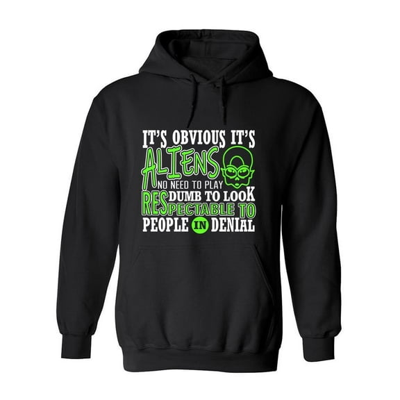 It's Obvious It's Aliens Design Hoodie Men -Image by Shutterstock, Male Small