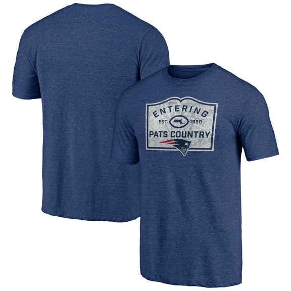 Men's Navy New England Patriots Hot Route Tri-Blend T-Shirt