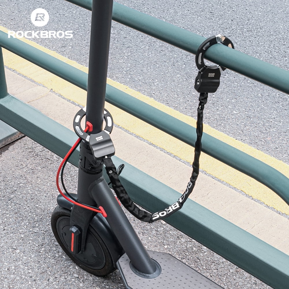 ROCKBROS Scooter Chain Lock Bike Chain Lock with Keys - 23.4" Heavy Duty Anti-Theft Security Lock for Bikes & Scooters