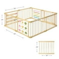 thumbnail image 2 of Wooden Foldable Baby Playpen 8-Panel Extra Large, 2 of 8