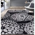 thumbnail image 1 of Rugshop Floral Circles Design Area Rug 3`1" x 5` Black, 1 of 2