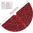 thumbnail image 2 of JOOCAR Snowman Let It Snow Red Christmas Tree Skirt 48 inch for Xmas Tree Christmas Party Decoration, 2 of 5