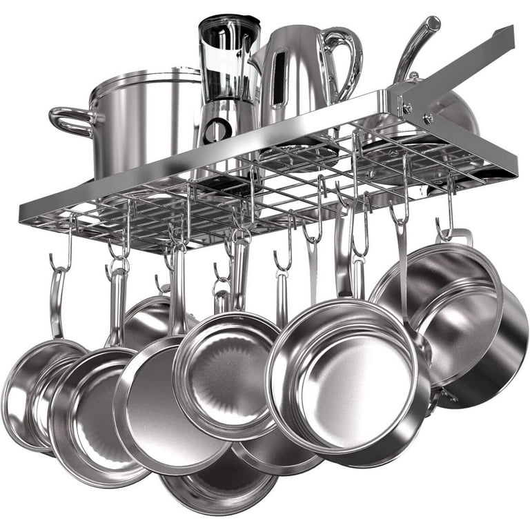 Techvida Pot Rack Organizer 8-Tier Pot and Pan Organizer with 4