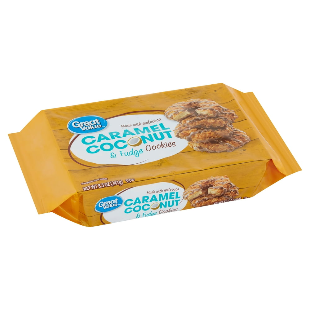 Great Value Caramel Coconut & Fudge Cookies, 8.5 Oz.