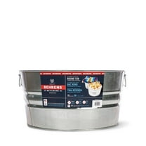 Behrens High Grade Steel 2GS 15 Gal Silver Galvanized Steel Round Tub