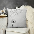 thumbnail image 2 of YINGXI Throw Pillow Cushion Cover, Monochrome s Blowing in The Wind Fluffy Flower Romance Theme, Zippered Double-Side Digital Print Decor, White and Black 20x20in, 2 of 5