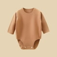 thumbnail image 2 of Kaemgyyd 0-24 Months Unisex Baby Bodysuits Fall Newborn Outfit Long Sleeve Crew Neck Romper Undershirt Soft Cozy Sleeper Bodysuit, 2 of 3