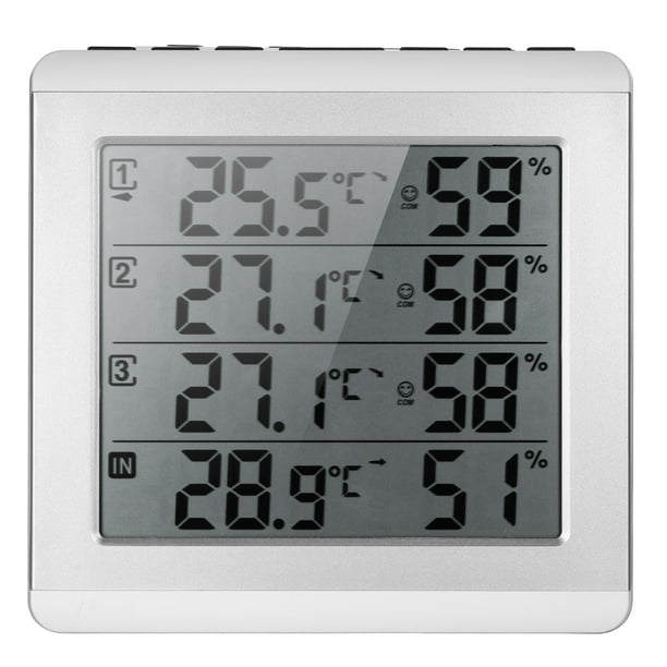 1pc Celsius/Fahrenheit Commutable, Avec Compteur D'humidité Et De