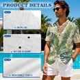 thumbnail image 5 of Jeiento Vintage Matching Outfits for Couples Vacation Tropical Leaves Mens Short Sleeve Shirts or Women Sleeveless Sundress Vacation Luau Shirt and Dress Set, 5 of 6
