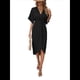 thumbnail image 2 of Vestidos de Corta para Mujer, Cuello en V, Plisados, Ajustados, Fluidos, con Vuelo, Corte Recto, Irregulares, Midi. Negro XL, 2 of 10