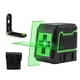 thumbnail image 1 of Nivel láser autonivelante nivel láser de 2 líneas línea de haz láser cruzado verde, herramienta láser de alineación para colgar cuadros y aplicaciones de bricolaje, 1 of 6