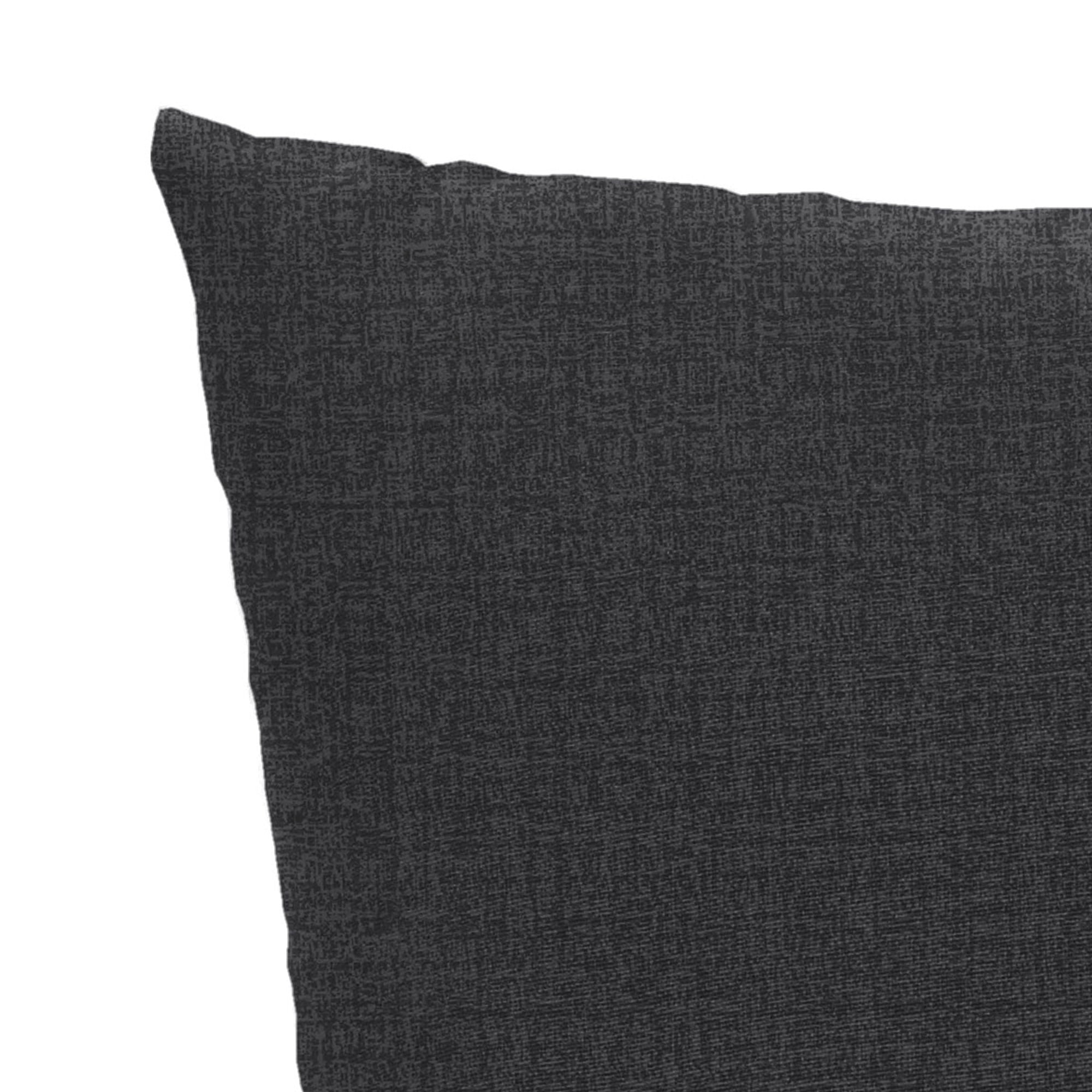 Jordan Manufacturing 17" x 17" Sorvino Ash Dark Gray Solid Square Outdoor Throw Pillow with 3 Coconut Buttons (2 Pack)