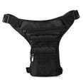 thumbnail image 2 of Waist Bag Belt Canvas Travel Riding Motorcycle Leg Pouch Satchel Men Black, 2 of 3
