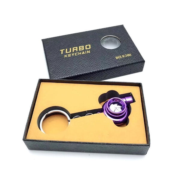 Llavero con turbocompresor para coche, llavero con turbocompresor giratorio de metal creativo, llavero universal para vehículo, llavero decorativo