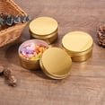 thumbnail image 6 of 10 Pack 5 OZ Tin Cans Screw Top Round Aluminum Cans Screw Lid Containers - Great for Store Spices Candies Tea or Gift Giving (Gold) DIY, 6 of 9