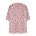 thumbnail image 6 of yoeyez Lightweight Cardigans for Women Floral Print 3/4 Sleeve Kimono Cardigan Loose Cover Up Casual Summer Beachwear 2026 Pink,M, 6 of 6