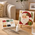 thumbnail image 4 of Christmas Sea Glass Mosaic Art Kit, Sea Glass Art Kit Crafts for Adults, Santa Cauls Resin Handmade Mosaic Art Kits for Tabletop, Home, 4 of 6