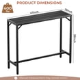 thumbnail image 3 of Pirecart Outdoor Counter Height Table, 47" Bar Table W/ Adjustable Foot & HDPE Top, All Weather for Poolside, Patio,Balcony, Black, 3 of 10