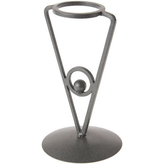 Bard's Dark Gray Wrought Iron Egg Stand/Holder, Triangle Leg, 2" Diameter