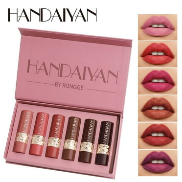 SDJMa 6Pcs Matte Lipstick Makeup Set, Matte Long-Lasting Wear Non-Stick Cup & Easy-to-pigment&Not Fade Waterproof Lip Gloss