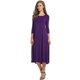 thumbnail image 1 of Vestido largo a media pierna acampanado y manga 3/4 para mujer Adepaton CJWUS-2685, 1 of 1
