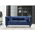 thumbnail image 3 of Uspridefurniture Lueck 76'' Velvet Rolled Arm Sofa -Blue, 3 of 5